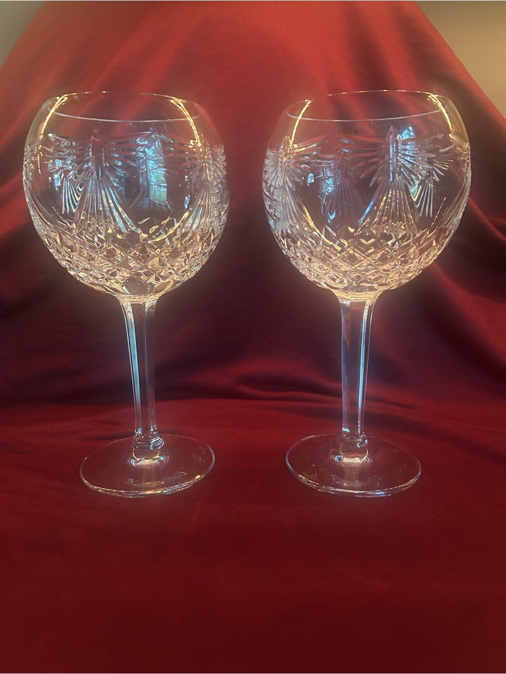 Waterford Clear Cut Crystal Wine Glasses (Set of 2)